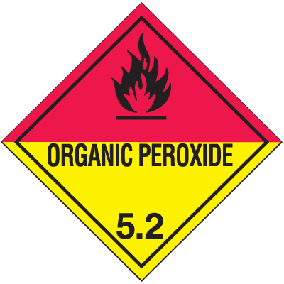 Etiquettes de danger, classe 5.2  Organic peroxide