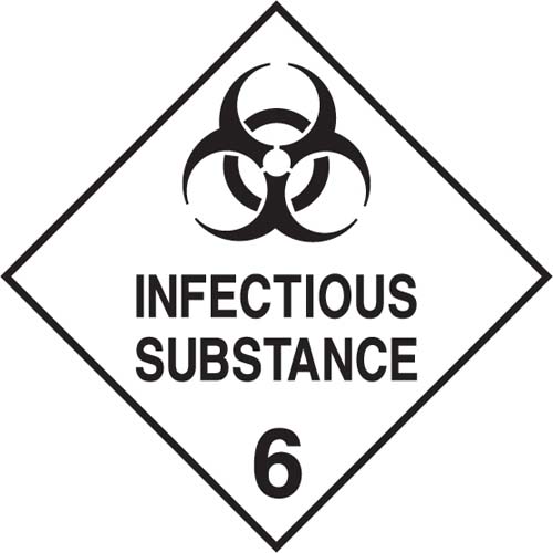 Etichetta di pericolo, classe 6.2 infectious substance