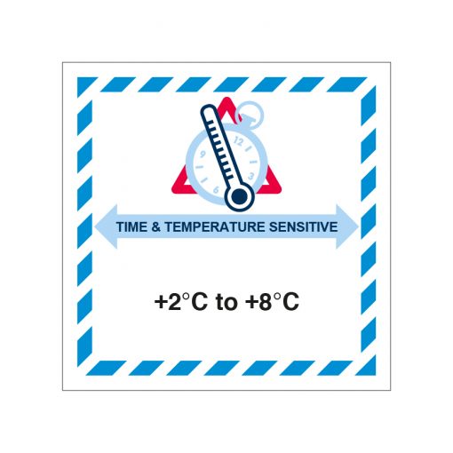 IATA TTS label +2C/+8C