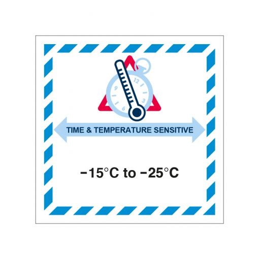 TTS label -15°/-25°C