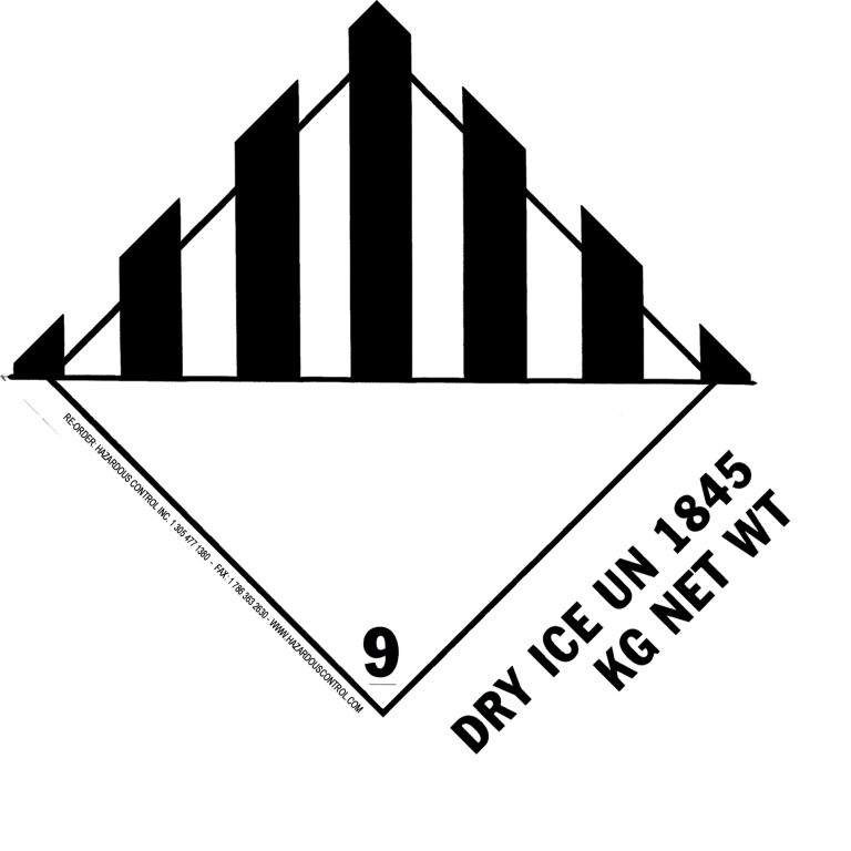 Gefahrgut-Etiketten, Klasse 9 - UN 1845, Dry Ice