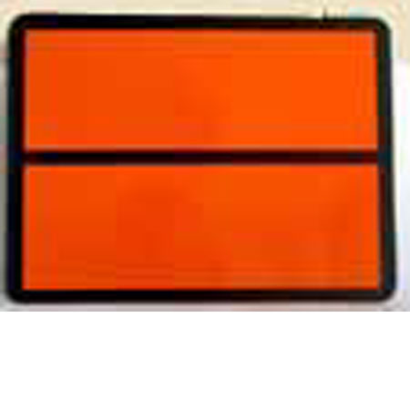 Warntafel, Folie PVC,  orange neutral mit Trennlinie