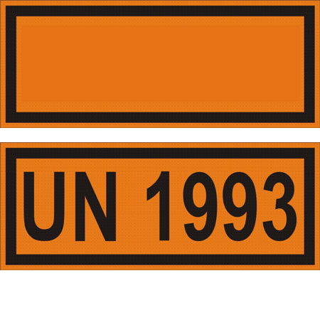 Placard IMDG di pericolo per contenitori (Nro ONU)